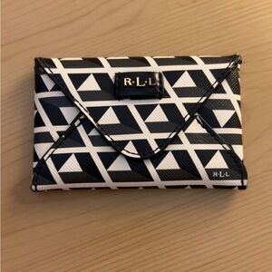 Black and White Geometric Ralph Lauren Women's Card Holder
